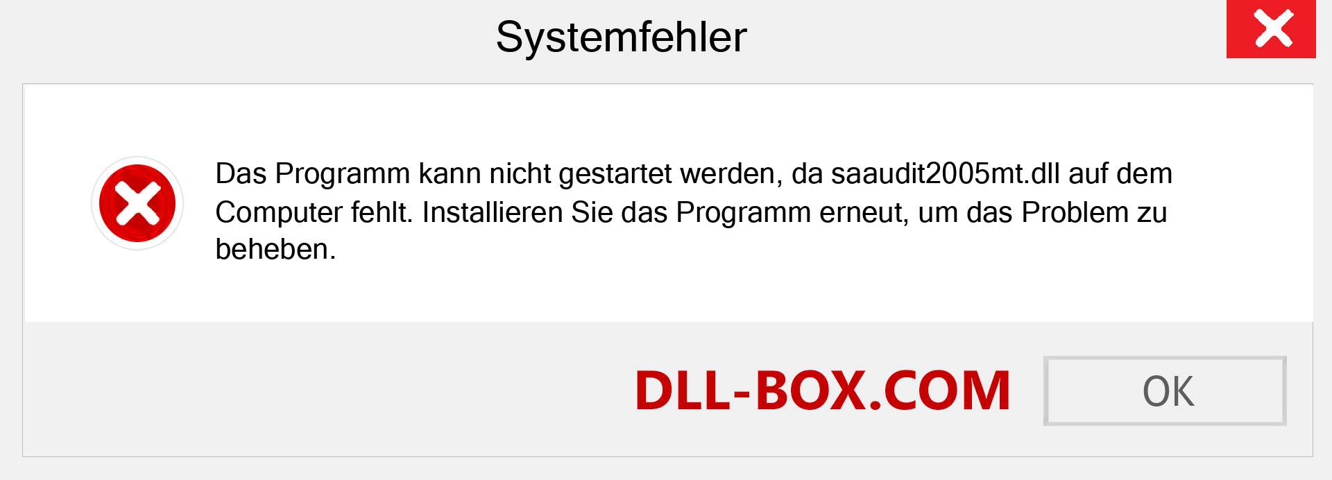 saaudit2005mt.dll-Datei fehlt?. Download für Windows 7, 8, 10 - Fix saaudit2005mt dll Missing Error unter Windows, Fotos, Bildern